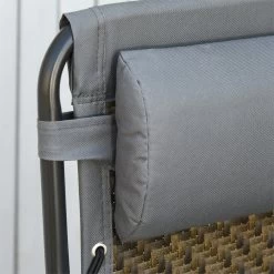 Outsunny Tumbona Plegable De Ratán Con Respaldo Ajustable Reposacabezas Extraíble Portavasos Y Soporte Para Teléfono Jardín Terraza Al Aire Libre 65x70x110 Cm Gris -Tienda de muebles de jardín 924a2eb532fffb4da3c641ffb985b959ca202f4b da4ab1006c5446f5abb50efa62433900