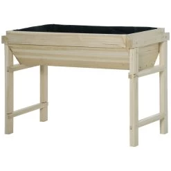 Outsunny Huerto Urbano Elevado De Madera 108,5x60x80 Cm Mesa De Cultivo Con Tela No Tejida Y 3 Orificios De Drenaje Para Jardín Terraza Exterior Carga 50 Kg Natural -Tienda de muebles de jardín 938647719f3d59b29e8a44fbac6e015342f5aaaa f5d0368c546b45c2bfcddf17f865b982