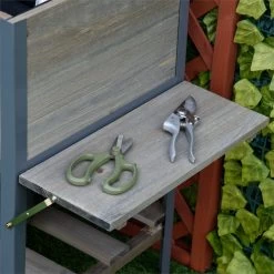 Outsunny Huerto Urbano Elevado De Madera 140x46x75,5 Cm Mesa De Cultivo De Jardín Con 2 Baldas Laterales Estante Inferior Y 2 Orificios De Drenaje Para Plantas Flores Gris -Tienda de muebles de jardín 94618c485fe249e38830039ab891c43d4587664b 8355f573617942d79f8dba1cb807fd84