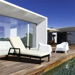 Outsunny Tumbona De Ratán De Jardín Con Cojines Acolchados Respaldo Ajustable En 5 Posiciones 2 Ruedas Y Tela Extraíble Lavable 67x196x96 Cm Negro -Tienda de muebles de jardín 949037867261bb4af8f2b727f3dc03165fbebed8 6ee96f6bdf294144b03f2626ff850366