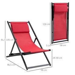 Outsunny Conjunto De 2 Tumbonas Plegables Con Respaldo Regulable En 5 Posiciones Y Reposacabezas Acolchado Incorporado 58x96.5x91.5cm Rojo Vino -Tienda de muebles de jardín 94e837019c6d3d6518633581e35047882038950c 4a7aeeabfbe54fd7a1c63c78c12f3c8e