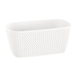 Prosperplast Jardinera Para Balcón Splofy Case 4L., Dimensiones (Mm) 297X145X133, Color Blanco