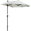 Outsunny Sombrilla De Pared De Jardín 200x190x240 Cm Parasol Con Manivela Poste De Acero Y Base Cruzada Protección Solar Para Terraza Balcón Exterior Crema -Tienda de muebles de jardín 9574a5e059d5504fa393638348548122bc3ae4ad d339618c0da34120a196ac18d1842c42