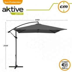 Parasol Excéntrico Banana 300x300x250 Cm Antracita Mástil Acero Aktive -Tienda de muebles de jardín 958121b4ab7e029d3b4d487f1338f505725032cc 0b088500e1db432c9b5a6999bd1ce624