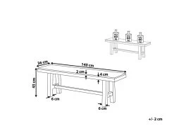Banco De Madera Blanco/marrón SCANIA -Tienda de muebles de jardín 96ce35b9c437f1e976254589e00bb3d66ce23b57 d393ecfd83b546d08d157dc8b76c8149