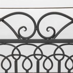 Outsunny Banco De Jardín De 2 Plazas 110x60x97 Cm Banco De Exterior De Metal Con Respaldo Decorativo Y Reposabrazos Para Terraza Balcón Patio Carga 200 Kg Negro -Tienda de muebles de jardín 96d41b15bcbc1b531c5ef312c8d817c7c01b4e56 cbdc7ca19d74410dbae0321113e2409d