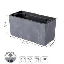 Prosperplast Jardinera Para Balcón Urbi Case Beton Effect , Dimensiones (Mm) 395X185X195, Color Marengo -Tienda de muebles de jardín 9770f20588012f29e2cf6ba760c043972ca3a954 551bad271cda47cc8a1821df72b27357