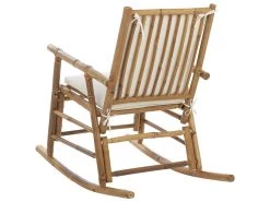 Silla Mecedora De Madera De Bambú Clara/blanco Crema FRIGOLE -Tienda de muebles de jardín 980b1cd92a683c6d09789437c26d30de0820c4a9 3f92852ba8984e57be0c8d1a8407a046