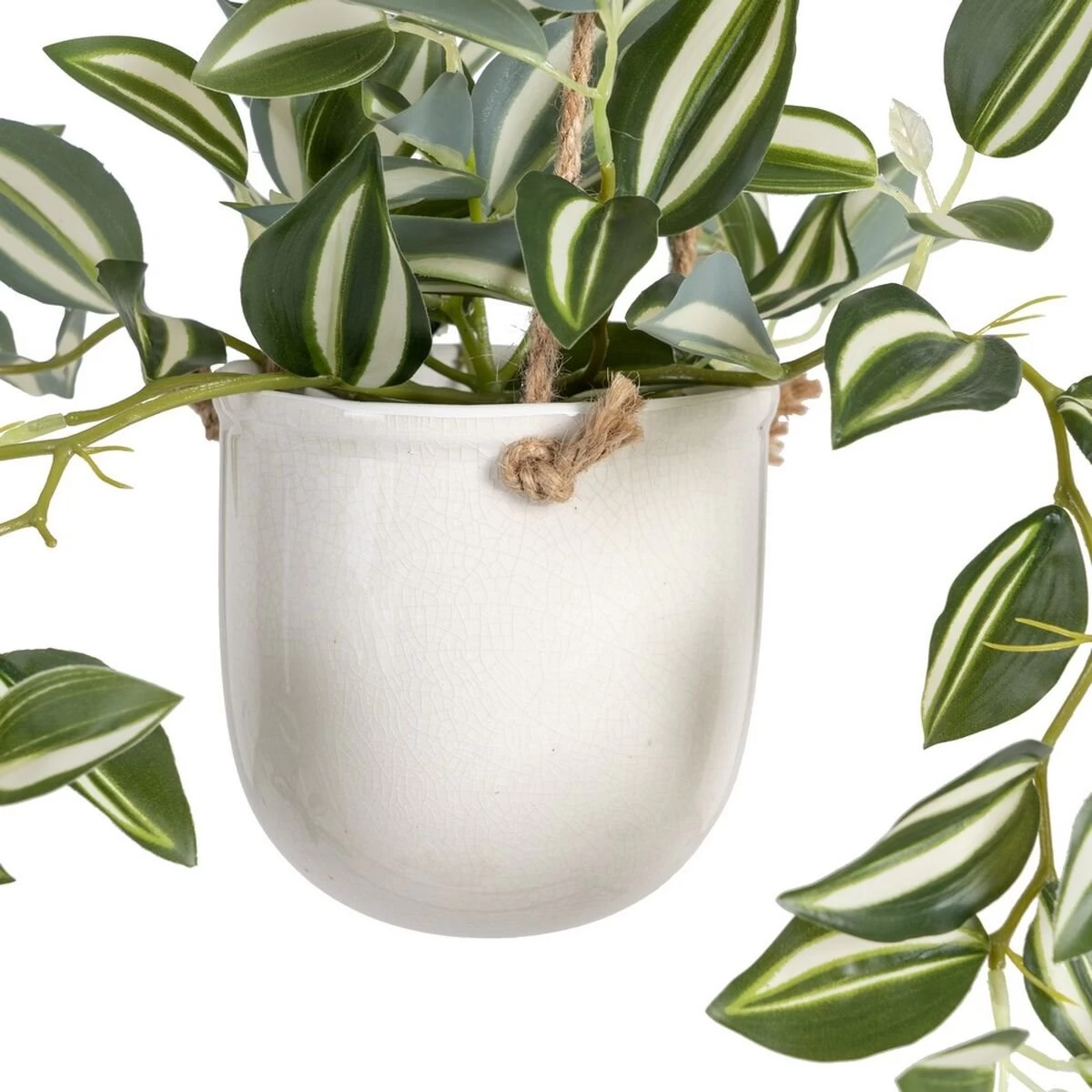 Planta Decorativa 24 X 35 X 25 Cm Blanco Verde PVC 5 Planta Decorativa 24 X 35 X 25 Cm Blanco Verde PVC - Imagen 3