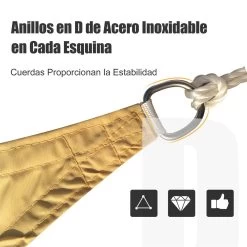 Outsunny Toldo Vela Color Arena Sombrilla Parasol Triangulo Tela De Poliéster Jardin Playa Camping Sombra (varios Colores Y Medidas), Medida 3x3x3 Metros, Color Arena -Tienda de muebles de jardín 99c923f906dd8d9405bfd8f21f03a08fb9246e43 e479dbde147f4affa4f1573284088fa7