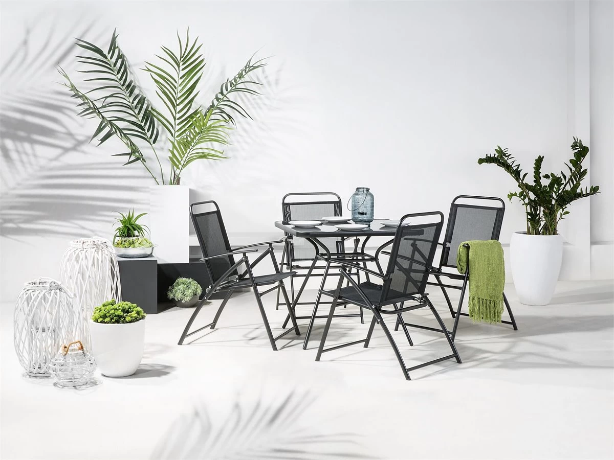 Mesa De Exterior En Acero Negro 80x80 Cm LIVO 8 Mesa De Exterior En Acero Negro 80x80 Cm LIVO - Imagen 6