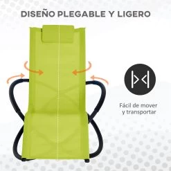 Outsunny Tumbona Mecedora De Jardín Con Reposacabezas Extraíble Sillón Tumbona Ergonómica De Exterior Plegable Tela De Texteline Para Patios Piscina Al Aire Libre 80x154x84 Cm Verde 16 Outsunny Tumbona Mecedora De Jardín Con Reposacabezas Extraíble Sillón Tumbona Ergonómica De Exterior Plegable Tela De Texteline Para Patios Piscina Al Aire Libre 80x154x84 Cm Verde -Tienda de muebles de jardín 99e2b360fbe2d649576e7624ef7f46c4521fe433 3e97242b6bb54906b1f506f3bd6e1be8