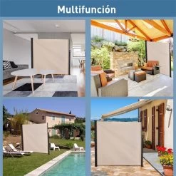 Outsunny Toldo Lateral Retráctil Exterior 350x180cm Pantalla De Privacidad Contra Sol Viento Visión Para Jardín Patio Balcón Tejado Hecho De Aluminio Poliéster Montar Utilizar Fácil Beige 17 Outsunny Toldo Lateral Retráctil Exterior 350x180cm Pantalla De Privacidad Contra Sol Viento Visión Para Jardín Patio Balcón Tejado Hecho De Aluminio Poliéster Montar Utilizar Fácil Beige -Tienda de muebles de jardín 9a2d6afb695a182515776c60727ed3fa9028fa60 6bd5e8eda16b4ae2931de04ddfec6171