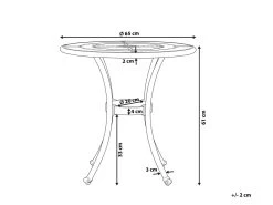 Mesa De Jardín De Metal Marrón Oscuro ⌀ 65 Cm BOVINO -Tienda de muebles de jardín 9bc1990ed9f60e86b41b5ea7a3e5f9afe588e37e 19f33062e5584752a56b8efe69271e11