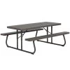 Mesa Con Bancos Plegable Ultrarresistente Marrón LIFETIME 183x76x74 Cm UV100