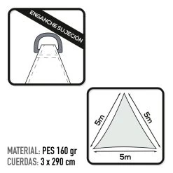 Toldo Poliéster Triangular Aktive Garden Color Blanco -Tienda de muebles de jardín a05d00d9218dab6e7c25fc1caac6f4df7e614220 da74f9d80aeb4d748af5a106aba6022e