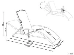 Tumbona De Metal/textil Trenzado Beige/blanco GAETA -Tienda de muebles de jardín a080b3afa85786baafa0083917e422e137ced41a 6d04db92e00644dc990d3eb4aeccd054
