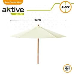 Sombrilla Para Jardín Hexagonal Ø300 Cm Con Mástil De Madera Aktive Garden -Tienda de muebles de jardín a2c8c05c1461598e4a8fdbb786cab8d78dd8ff53 f87c45445402436589713bbebac55a2d