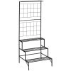 Outsunny Soporte Para Plantas Con Enrejado De Metal Estantería Para Macetas Trepadoras Con 3 Estantes Para Terraza Balcón Jardín Exterior E Interior 60x53,5x159,5 Cm Negro -Tienda de muebles de jardín a32730787c7b1e0524f59726f5fb44a8d227a8dc 72a21763c62d46de8a2b4fb789cee151