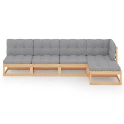 Juego De Muebles De Jardín 5 Pzas Y Cojines Madera Pino Maciza VidaXL -Tienda de muebles de jardín a33c85ad8ea0882a5ef77b7b70e1a8d6f35b139f fea72641878342c3bf69126a4c201aa3