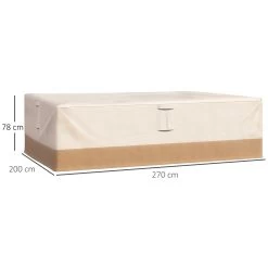 Outsunny Funda Protectora Para Muebles De Jardín 275x208x78 Tela Oxford 600D Impermeable Cubierta Para Sofás Mesas Exterior Con 4 Ventilaciones 5 Asas Y Cordón De Tracción Beige -Tienda de muebles de jardín a35630f8db4b2139c33b9be4eaf1f6e91d32366b 8ac8db4eccee4111a4c8ca26fcee0bdb