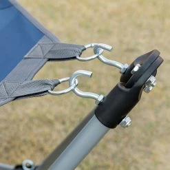 Outsunny Hamaca De Jardín Con Soporte Plegable Con Cama De Tela Oxford Y Malla Transpirable Bolsillo De Almacenaje Y Bolsa De Transporte 235,5x82x90,5 Cm Azul Y Plata -Tienda de muebles de jardín a476d0a94dd5acae5b795d7fb7d12577e6079865 fe4051e39e8d4723993143676661b7da