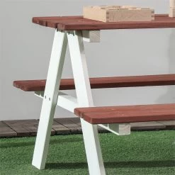 Outsunny Juego De Mesa Y 2 Bancos Infantiles De Madera Mesa De Picnic Para Niños De 3-8 Años Para Jardín Patio Terraza 89x79x50 Cm Marrón -Tienda de muebles de jardín a5cda7b74da0623f1b0c38669f15aa14cfd1e764 d8e6a933f8434b3cb74cdefa71298f8b