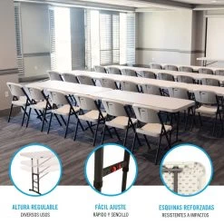 Mesa Plegable Ajustable En Altura LIFETIME 183x76x61-91 Cm -Tienda de muebles de jardín a99b4a034f185e05849dc7ada1fa9a951e2f7d02 4d4d63c8857f4320bfb931aa01e477d8