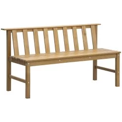 Outsunny Banco De Jardín De 3 Plazas Banco Exterior De Madera Con Respaldo De Listones Para Terraza Patio Balcón Carga 360 Kg 144x60x77 Cm Natural -Tienda de muebles de jardín a9cff60bbe25a6d3fb9388f893d8c6e670cd6201 511f65d0ab0d48b99a455e9d7d404ce8