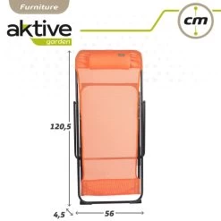 Silla Tumbona Plegable De Jardín Multiposición Naranja Con Asa Aktive -Tienda de muebles de jardín aad812e5e5472f4e85127600ecf998d80e71c67e cef364ad73874730a18f9458dc8213ea
