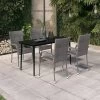 Juego De Comedor De Jardín 5 Piezas Gris Y Negro VidaXL -Tienda de muebles de jardín ab84cc88b6f221c248ce387631d250becd919aa8 f52bddcc289f447f9f48ff14b3c21674