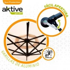 Sombrilla Aktive BANANA 300 X 250 X 300 Cm Aluminio Crema -Tienda de muebles de jardín ac6a98dc21bcbb38d71f3e07ff01d0263df946f9 789396b078b245b1a123e8c0c5dbdd1d