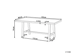 Mesa De Comedor De Madera De Acacia Clara/blanco 170 X 80 Cm SCANIA -Tienda de muebles de jardín acbe7f7bdcc78dbc1db2d4670f924b6641363ec3 b8acb9a5baa643d1a2fbcec8d44d8929 1