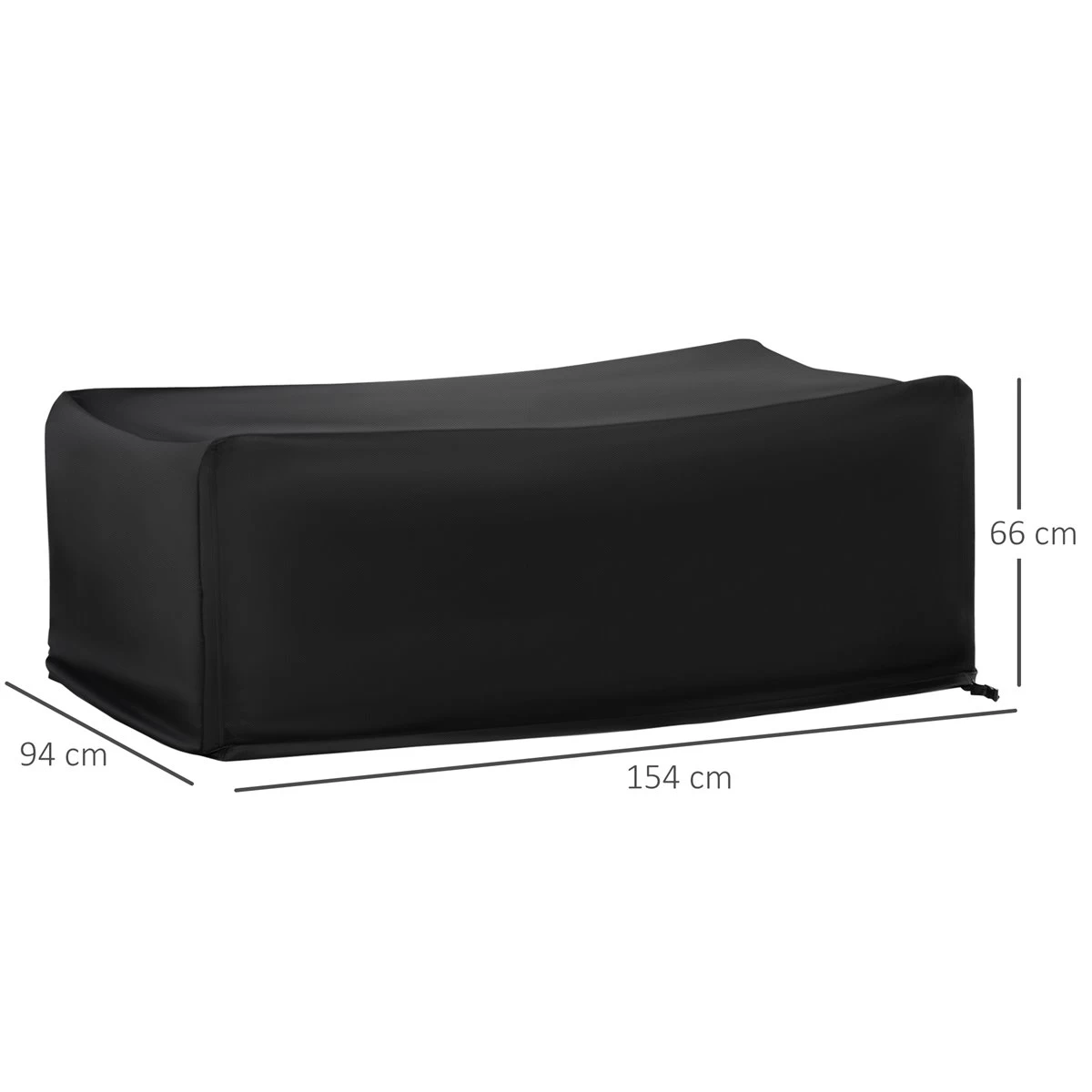 Outsunny Funda Protectora Para Muebles De Jardín 154x94x66 Cm Cubierta De Muebles De Mesas Exterior Tela Oxford 600D Impermeable Con Hebillas Para Patio Terraza Negro 5 Outsunny Funda Protectora Para Muebles De Jardín 154x94x66 Cm Cubierta De Muebles De Mesas Exterior Tela Oxford 600D Impermeable Con Hebillas Para Patio Terraza Negro - Imagen 3