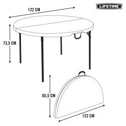 Mesa Redonda Plegable LIFETIME Ø122 X 74 Cm -Tienda de muebles de jardín aff65581b9d7e9820e8057cb21e8176f50269942 38888a57b5ea4962befc1f527e0b61f6