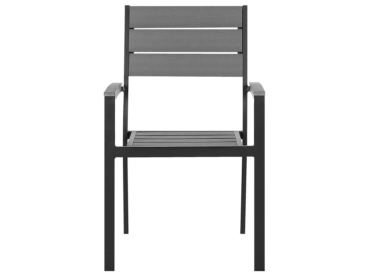 Conjunto De 4 Sillas De Jardín Gris PRATO 7 Conjunto De 4 Sillas De Jardín Gris PRATO - Imagen 5