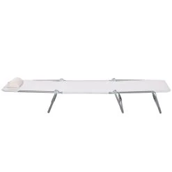 Outsunny Tumbona Plegable Y Reclinable De Jardín Con Reposacabezas Y Respaldo Ajustable En 5 Niveles Tela De Texteline Transpirable 182x56x24,5 Cm Crema -Tienda de muebles de jardín b2e089fd1ffbe68f769ac50158be8186f2c99987 cf2e9283ec5e4b9dbfc8c1c1ce4d0078