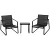 Outsunny Conjunto De Muebles De Jardín 3 Piezas Mesa De Vidrio Templado 44x44x41 Cm Y 2 Sillas 62x80x75 Cm Con Reposabrazos Y Respaldo Transpirable Para Terraza Balcón Negro -Tienda de muebles de jardín b305418d9d8936901b71a81f8e95aed62f57a056 8151b59d0c8a478191f10fa1b0d3bafa