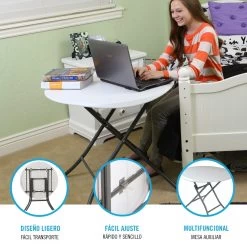 Mesa Auxiliar Plegable Redonda Blanco LIFETIME Ø84 X 74 Cm -Tienda de muebles de jardín b38e1d913a8d96683769d14da6a804b10e711436 808e4b7ed3d940c7b7ade83b93c3b291