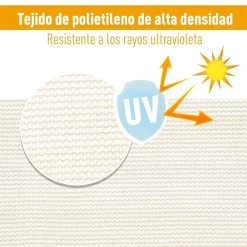 Outsunny Toldo Vela 5x5x5m Triangulo Color Crema Sombrilla Parasol Terraza Jardin Camping -Tienda de muebles de jardín b489a24a9006740e2f25cd7dff116f2808d5a5d5 dade9fcf4ae04330a1b86f23d347a90e