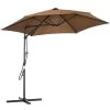 Outsunny Sombrilla Voladizo De Jardín Ø295x245 Cm Parasol Excéntrico Manivela Manual Con 6 Varillas De Metal Ventilación Y Base Cruzada Para Patio Terraza Exterior Marrón -Tienda de muebles de jardín b504f337220cbafb6cc3164acd21f5f3f5ff7429 20ead1a892034607a26eab79bc253417