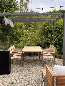 Conjunto De Jardín En Madera/acero Para 6 Personas VIAREGGIO -Tienda de muebles de jardín b5736eca42a3c3a5392d644904e519e1ca5629ba 4c2d31ff2f7b4035ad50bae97b37d94b