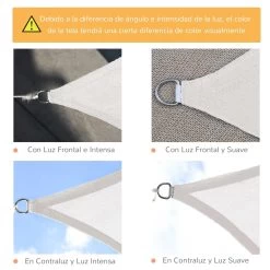 Outsunny Toldo Vela Rectángulo 4x6m Toldo Parasol Vela De Sombra Protección UV Poliéster Para Patio Terraza Jardín -Tienda de muebles de jardín b5cc1d56cb56c9379056ee864b5629a6d0ca0cac d77ca5092e134c1fb920fbe5d95ae389