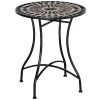 Outsunny Mesa De Jardín Redonda Mesa De Mosaico Con Superficie De Cerámica Y Macro De Metal Carga 50 Kg Para Patio Terraza Exterior Ø60x71 Cm Negro -Tienda de muebles de jardín b65bf181dcdcbbb7fbdef93d33f3d20703cae70f 58b4b03c25574d7991395acd0c42302b