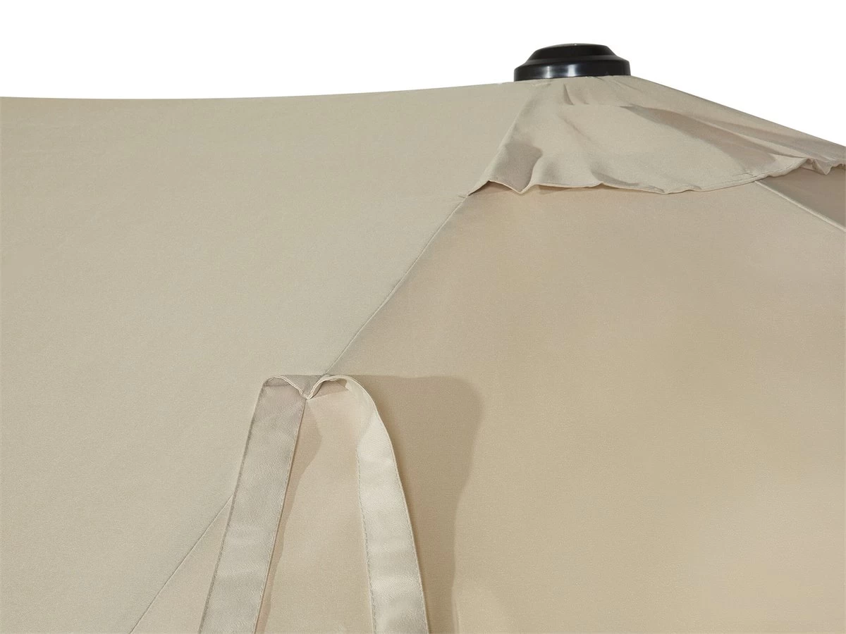 Sombrilla De Jardín Con Doble Toldo Gris Beige 460 Cm SIBILLA 13 Sombrilla De Jardín Con Doble Toldo Gris Beige 460 Cm SIBILLA - Imagen 11