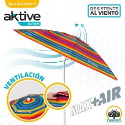 Sombrilla Playa Antiviento 220 Cm Con Protección UV50 Aktive Beach -Tienda de muebles de jardín b89b198569249ce19ce7c9ca4a45a8f3193d8b44 d885bc1fe9d04936a14eaaaab6d8e461