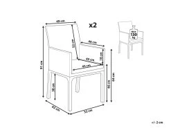 Conjunto De 2 Sillas De Poliéster Gris Oscuro/blanco BACOLI -Tienda de muebles de jardín b94d1bbba7bd422a6e4d5875b34e7450d67385b1 c32ffe905824460a92b7df26941ccba2