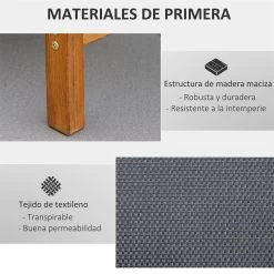 Outsunny Tumbona De Jardín Tipo Hamaca Con Altura De Respaldo Ajustable Reposacabeza Extraíble Y Marco De Madera Ergonómico Para Terraza Playa Exterior 180x56x72 Cm Negro 13 Outsunny Tumbona De Jardín Tipo Hamaca Con Altura De Respaldo Ajustable Reposacabeza Extraíble Y Marco De Madera Ergonómico Para Terraza Playa Exterior 180x56x72 Cm Negro -Tienda de muebles de jardín bb9ceb7cfc49c6daa413a258d8b59982fba9cc79 ce57b6f0ed754218a33fee04d5fc61da