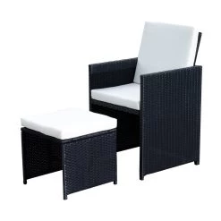 Outsunny Conjunto De Muebles De Jardín Comedor 9 Piezas De Ratán Apilables Con Cojines Para Terraza 1 Mesa 4 Sillas Y 4 Taburetes De Exterior Elegante Negro -Tienda de muebles de jardín bc3f6c54b00f350fadfc02f9d232b64fccca33e9 e781bf76ddf148a6ab3747bee3f9f6f9