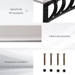 Outsunny Tejadillo De Protección Para Puertas Ventanas Contra Sol Y Lluvia Marquesina De Techo Diseño Moderno Aleación De Aluminio Duradero 122x89x24 Cm Transparente -Tienda de muebles de jardín bc87f0ea087b3e17573acddbddcf61a654aa4eb7 81589c0cfdff4fbc948f68215f8ca787